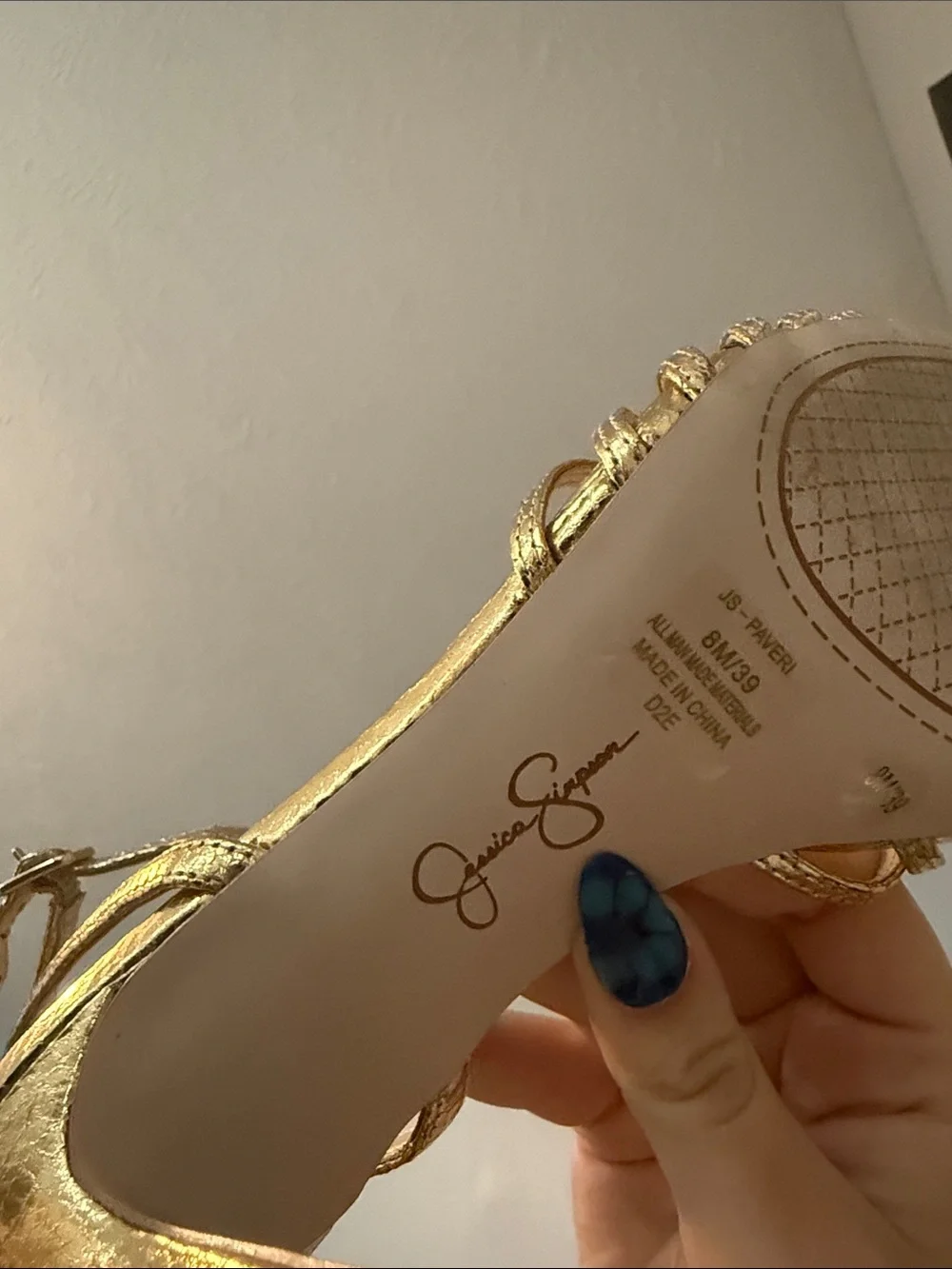 Jessica Simpson Women’s Paveri Pump in Gold - Picture 9 of 10